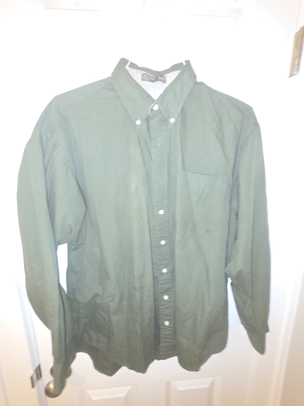 Haggar Classic Men's Button-Down Shirt - Olive Green